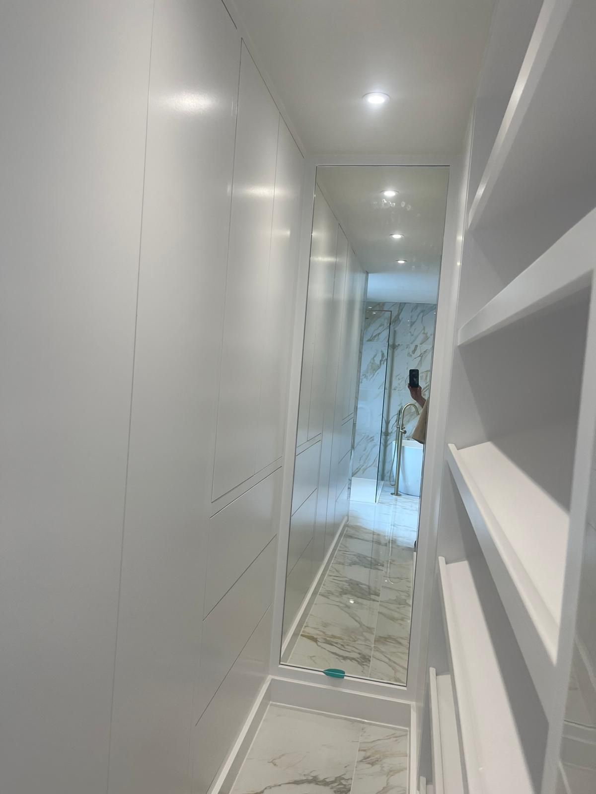 Downlights and LED mirrors in an ensuite at Bexley Park