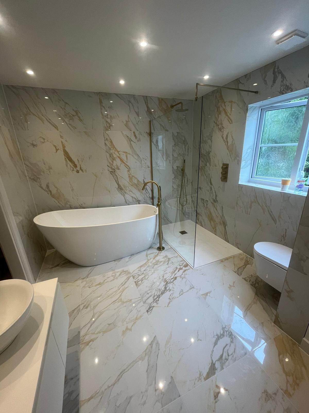 Downlights and LED mirrors in an ensuite at Bexley Park